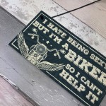 Motorbike Biker Hanging Plaque Man Cave Sign Gift For Men Dad