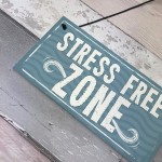 Stress Free Zone Man Cave Shed SummerHouse Sign Hot Tub Gift