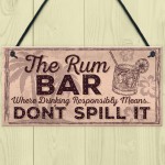 Alcohol Signs For Garden Shed SummerHouse Rum Gift Kitchen Sign