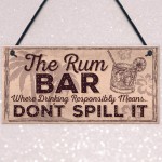 Alcohol Signs For Garden Shed SummerHouse Rum Gift Kitchen Sign