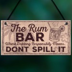 Alcohol Signs For Garden Shed SummerHouse Rum Gift Kitchen Sign