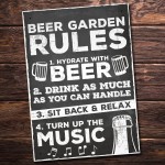 Beer Garden Sign Hanging Wall Pub Garden Shed Plaque Gifts