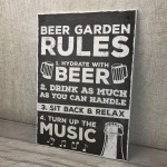 Beer Garden Sign Hanging Wall Pub Garden Shed Plaque Gifts