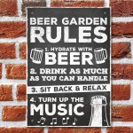 Beer Garden Sign Hanging Wall Pub Garden Shed Plaque Gifts