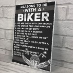 Motorbike Biker Dad Grandad Gifts Plaque Novelty Man Cave Signs