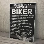 Motorbike Biker Dad Grandad Gifts Plaque Novelty Man Cave Signs