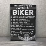 Motorbike Biker Dad Grandad Gifts Plaque Novelty Man Cave Signs