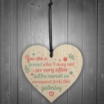Friendship Best Friend Gift Wood Heart Plaque Birthday Thank You