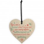 Friendship Best Friend Gift Wood Heart Plaque Birthday Thank You
