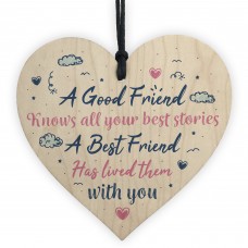 Best Friend Friendship Birthday Gift Handmade Wood Heart Plaque