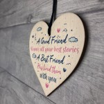 Best Friend Friendship Birthday Gift Handmade Wood Heart Plaque