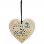 Friendship Gifts Friends Are Like Stars Wood Heart Sign Keepsake