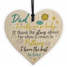 Dad Gifts For Christmas Wooden Heart Dad Daddy GIFT From Son