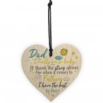 Dad Gifts For Christmas Wooden Heart Dad Daddy GIFT From Son