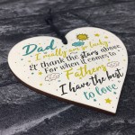 Dad Gifts For Christmas Wooden Heart Dad Daddy GIFT From Son