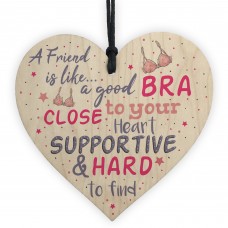 Handmade Friendship Best Friend Gift Wood Heart Thank You Plaque