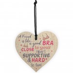 Handmade Friendship Best Friend Gift Wood Heart Thank You Plaque