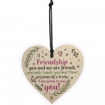 Handmade Friendship Sign Wood Heart Best Friend Thank You Gift