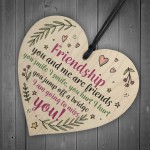 Handmade Friendship Sign Wood Heart Best Friend Thank You Gift