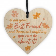 Best Friend Friendship Plaque Thank You Wood Heart Gift Keepsake
