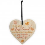 Best Friend Friendship Plaque Thank You Wood Heart Gift Keepsake