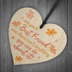 Best Friend Friendship Plaque Thank You Wood Heart Gift Keepsake