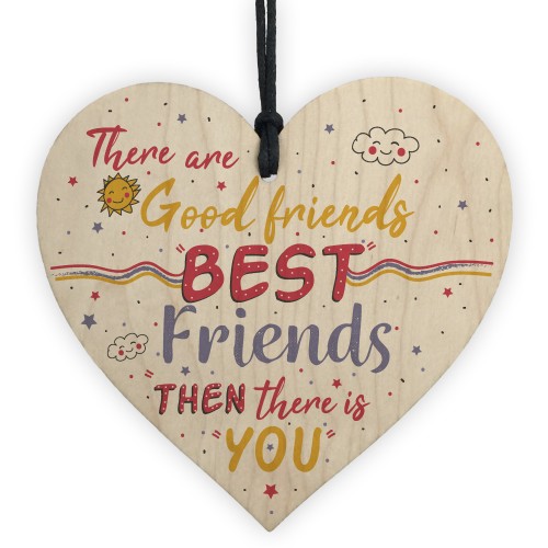 Christmas Gift For Best FRIEND Wood Heart Funny Friendship Gift