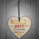 Christmas Gift For Best FRIEND Wood Heart Funny Friendship Gift