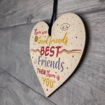 Christmas Gift For Best FRIEND Wood Heart Funny Friendship Gift