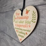 True Friendship Gift Best Friend Sign Handmade Wood Heart Plaque