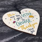 Best FRIEND Sister Gifts Wooden Heart Christmas Friendship Gift