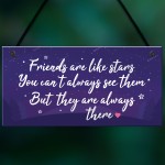 Friendship Gift Friends Are Like Stars Hanging Plaque Birthday