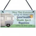 Bless This Caravan Plaque Novelty Camping Camper Sign Mum Gift