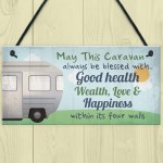 Bless This Caravan Plaque Novelty Camping Camper Sign Mum Gift
