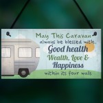 Bless This Caravan Plaque Novelty Camping Camper Sign Mum Gift