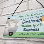 Bless This Caravan Plaque Novelty Camping Camper Sign Mum Gift