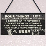 Man Cave Motorbike Biker Dad Gift Hanging Plaque Sign Garage 
