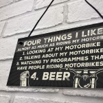 Man Cave Motorbike Biker Dad Gift Hanging Plaque Sign Garage 