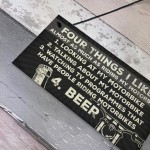 Man Cave Motorbike Biker Dad Gift Hanging Plaque Sign Garage 