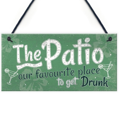 Funny Garden Patio Sign Alcohol Hanging Plaque Door Shed Gift