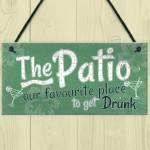 Funny Garden Patio Sign Alcohol Hanging Plaque Door Shed Gift
