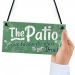 Funny Garden Patio Sign Alcohol Hanging Plaque Door Shed Gift