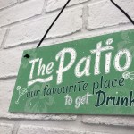 Funny Garden Patio Sign Alcohol Hanging Plaque Door Shed Gift