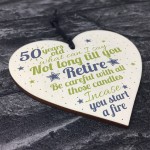 Funny 50th Birthday Gift Wooden Heart 50 For Dad Mum Sister