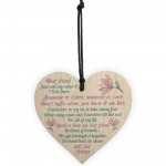 Inspirational Friendship Gift Wooden Heart Plaque Thank You Gift
