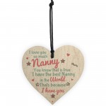 Gifts for Nanny Nan Granny Grandma Wooden Heart Birthday Xmas 