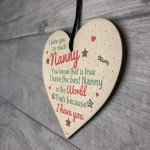 Gifts for Nanny Nan Granny Grandma Wooden Heart Birthday Xmas 
