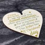 Christmas Tree Memorial Wood Heart Decoration Mum Dad Memorial