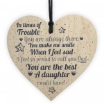 Gifts For Dad Wooden Heart FATHERS DAY Birthday Gift For Him 