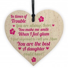 Mum Gifts Christmas Wooden Heart Mum Mummy Thank You GIFT